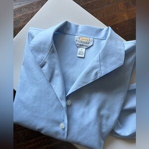 Talbots Sky Blue Collared Wrinkle Resistant Button Down Shirt